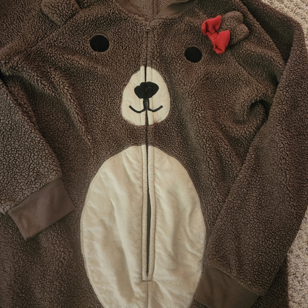 Cozy Zoe Large Bear Zip up pjs